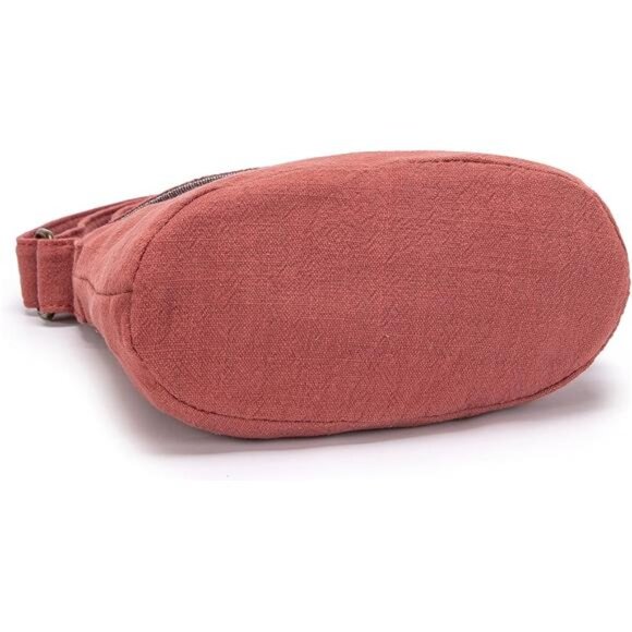 Women's Retro Small Size Canvas Shoulder Bag Orange - Picture 3 of 6